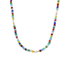 Multicolor Natural Stone Bead Necklace