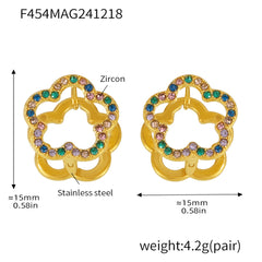 18K Gold-Plated Reversible Flower Hoop Earrings