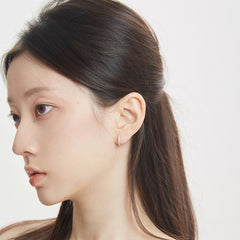 Nadine Minimalist Pavé Stud Earrings