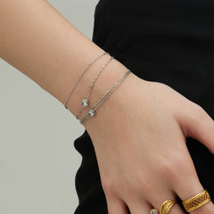 18K Gold-Plated Double-Layer Sparkling Bracelet