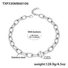 18K Gold-Plated Bold Rounded Link Jewelry