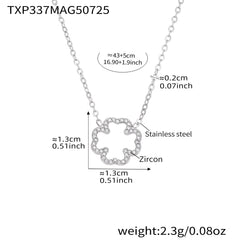 Cubic Zirconia Clover Necklace, Bracelet or Stud Earrings
