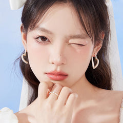 Nadine Vintage-Inspired Enamel Heart Stud Earrings
