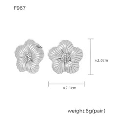 Sculptural Flower Stud Earrings
