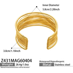 Multi-Line Open Cuff Bracelet Designs