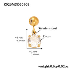 18K Gold-Plated Cubic Zirconia Charms and Chain Designs