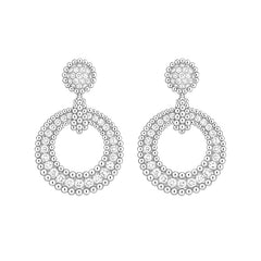 Nicolette Pavé Geometric Drop Earrings