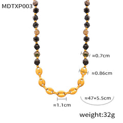 Natural Stone Link Necklace or Bracelet