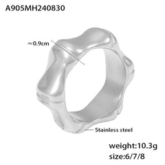 Sculptural Bamboo Band Ring