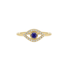 Nadine Pavé Evil Eye Adjustable Ring