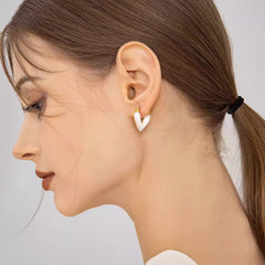 Camille Vintage-Inspired Heart Stud Earrings