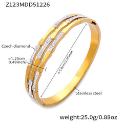18K Gold-Plated Stone-Set Statement Clasp Bracelets