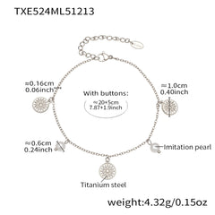 18K Gold-Plated Natural Stone or Pearl-Look Charm Jewelry