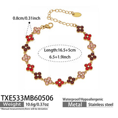Color Cubic Zirconia Clover Jewelry