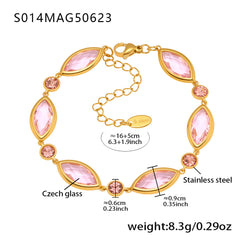 Faceted Stone Accent Anklet