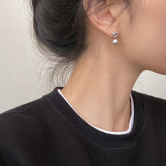 Nadine Vintage-Inspired Pearl Knot Stud Earrings