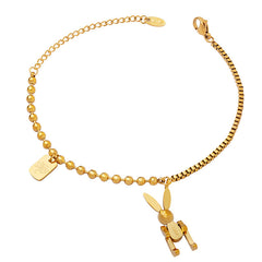 Mechanical Rabbit Charm Bracelet