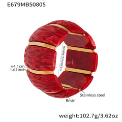 Color Resin Wide Stretch Bangle Designs