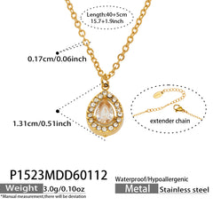 Cubic Zirconia or Green Glass Pendant Jewelry