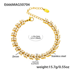Cubic Zirconia Floral and Teardrop Bracelets