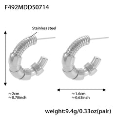 Sculptural C-Hoop Earring Designs