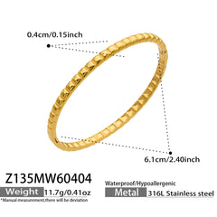 Textured Gold-Tone Bangle Designs