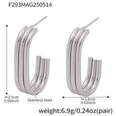Layered Geometric Hoop Earrings