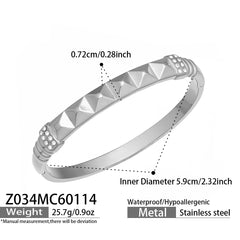Floral Glass and Cubic Zirconia Clasp Bangles
