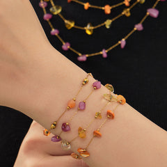 Natural Stone Accent Necklace or Bracelet