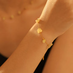 Natural Stone or Pearl-Look Chain Necklace or Bracelet