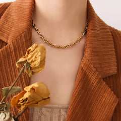 18K Gold-Plated Rope Chain Necklace or Bracelet