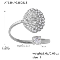 Ocean Creature Cubic Zirconia Open Rings