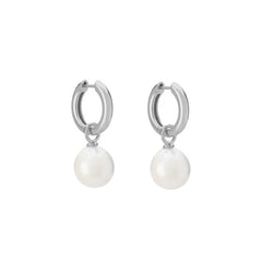Nicolette Vintage-Inspired Pearl Hoop Earrings