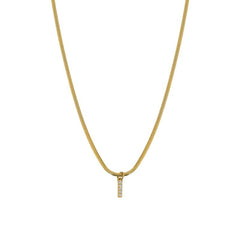 Nadine Pavé Snake Pendant Necklace