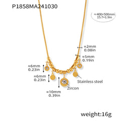Roman Numeral Coin Charm Necklace or Bracelet