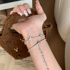 Marielle Vintage-Inspired Mother-of-Pearl Clover Bracelet