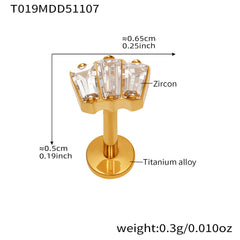 Cubic Zirconia Decorative Lip Stud
