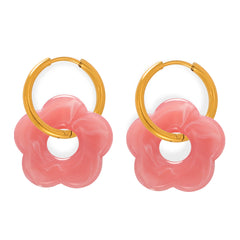 Color Resin Flower Pendant Jewelry
