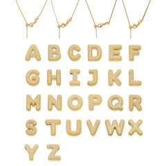 18K Gold-Plated Initial Charms and Chain Designs