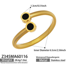 Round Accent and Shell Bangle Designs