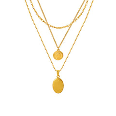 Portrait Coin Layered Necklace Designs