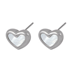 Heart Shell Accent Necklace Bracelet and Earrings