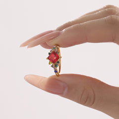 Square Cubic Zirconia Accent Ring