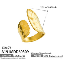 Hammered Shell-Pearl-Look Ring Collection