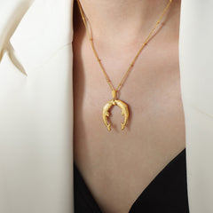 Dolphin Circle Earrings or Pendant Necklace