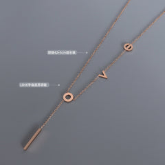 18K Gold-Plated Lettering Y-Necklace
