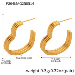 Layered Geometric Hoop Earrings