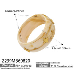 Starburst Accent Color Resin Bangle