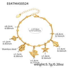 Gold-Tone Cubic Zirconia Charm Bracelet or Anklet