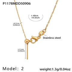 18K Gold-Plated Cubic Zirconia Charms and Chain Designs